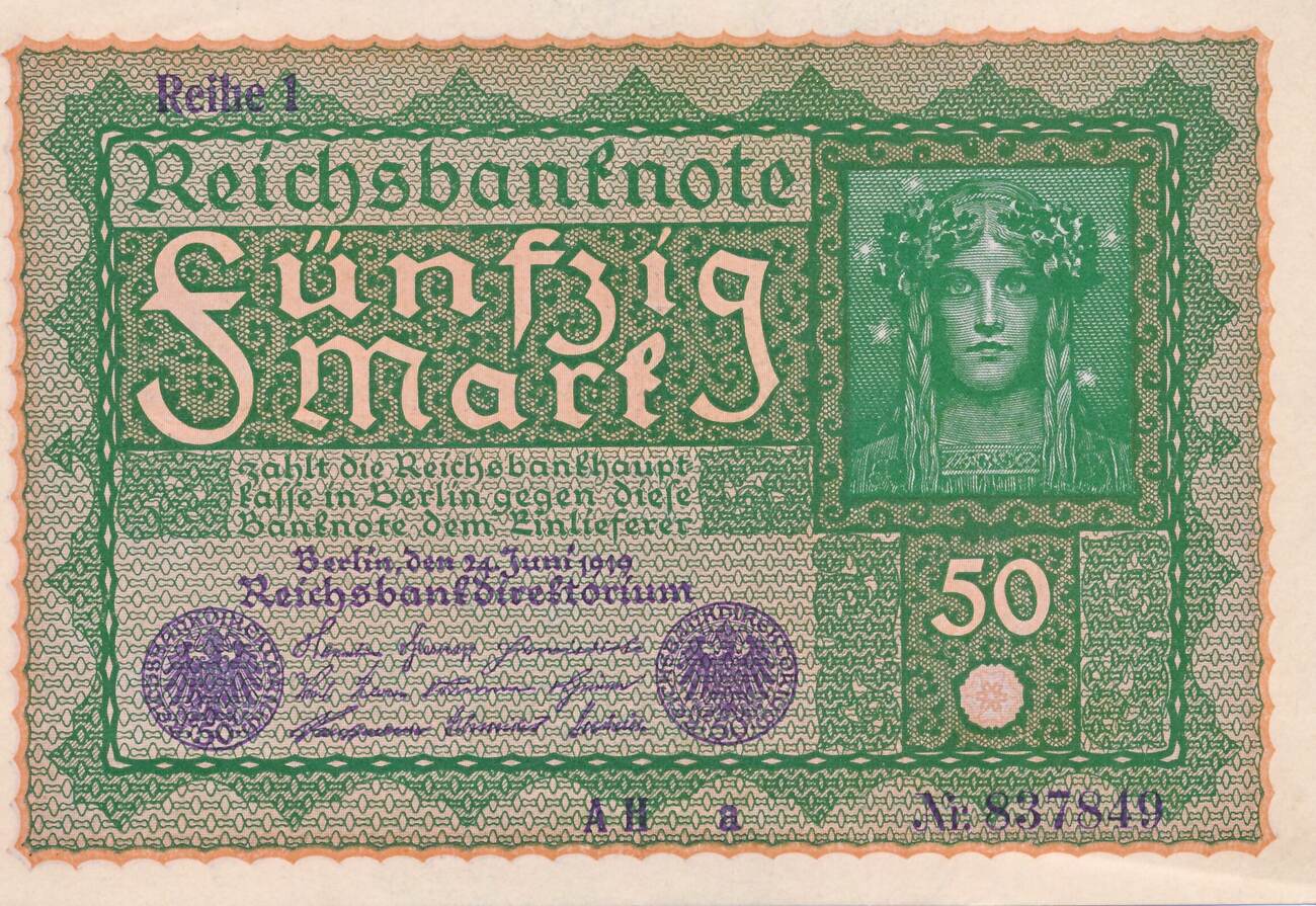 Deutschland Deutsches Reich Mark Reichsbanknote Wiener Kn