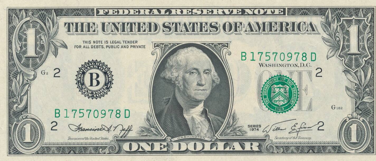 Usa Vereinigte Staaten V Amerika Dollar Banknote George