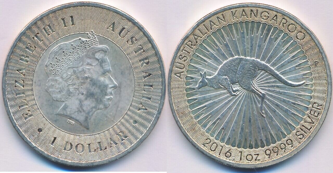 Australien Dollar Elisabeth Ii Kangaroo Silber