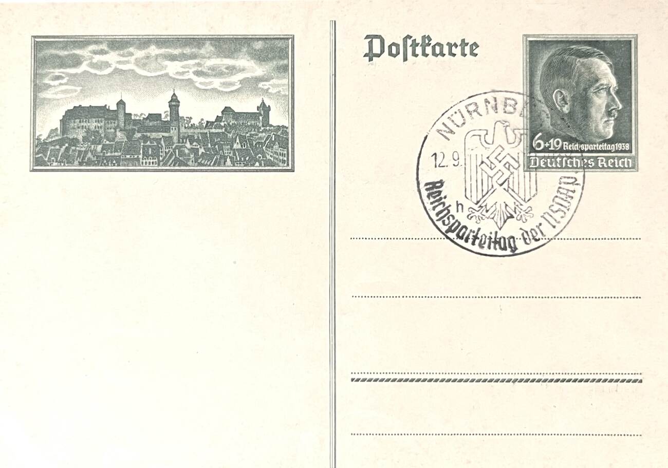 Drittes Reich Deutschland Postkarte Propaganda Ganzsache 1938