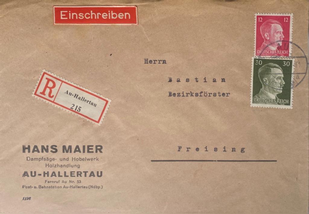 Deutschland Drittes Reich Briefumschlag Mit Briefmarke 1936 1945