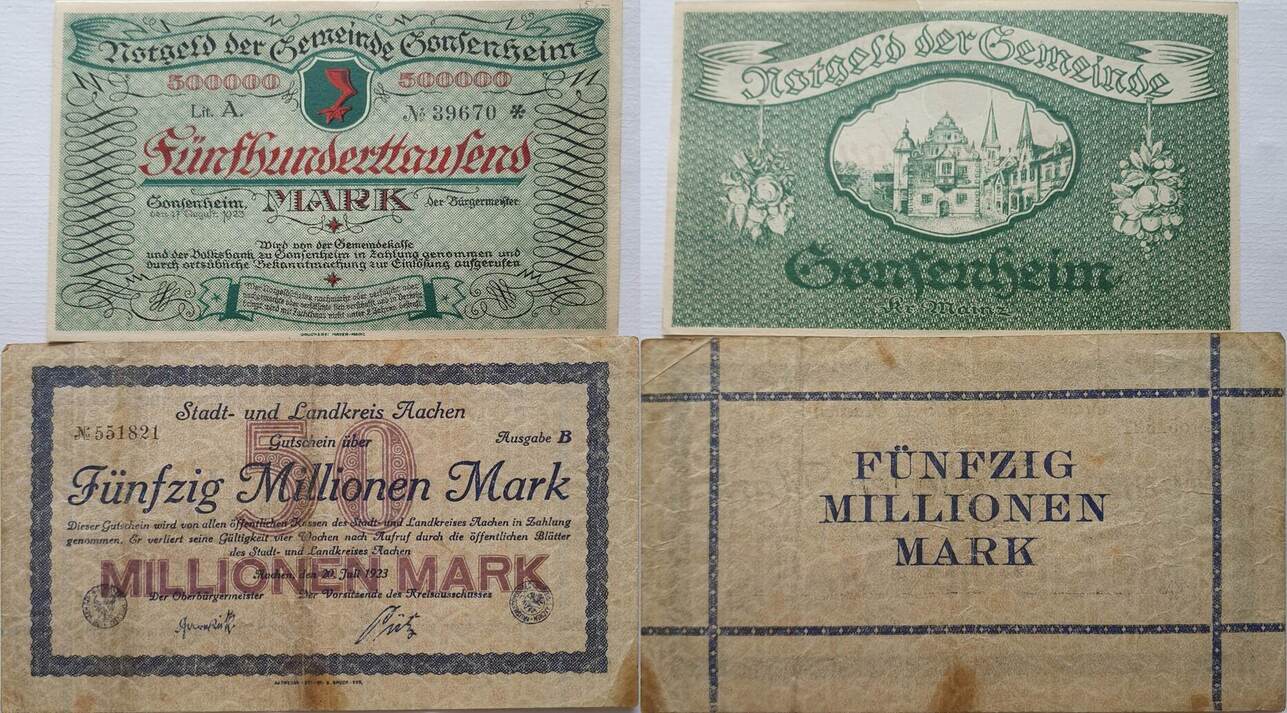 Deutschland Deutsches Reich Mio Mark Notgeld Der Stadt