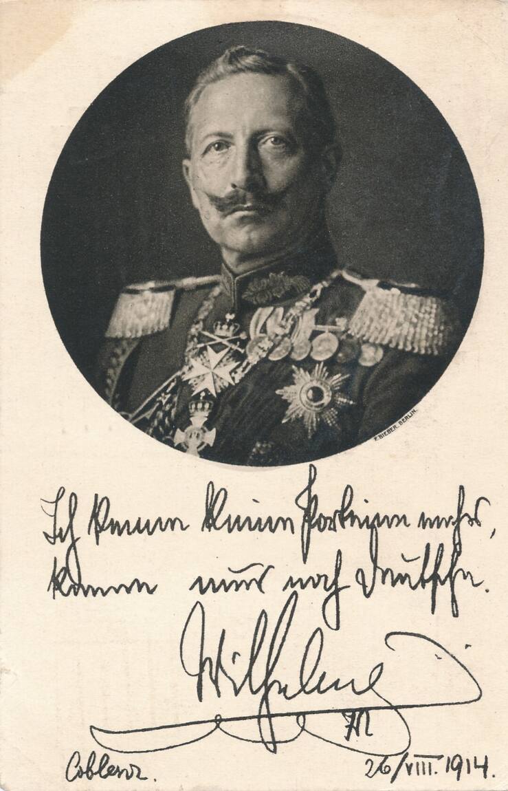 Kaiserreich Deutschland AK Ansichtskarte Postkarte 1917 Kaiser Wilhelm