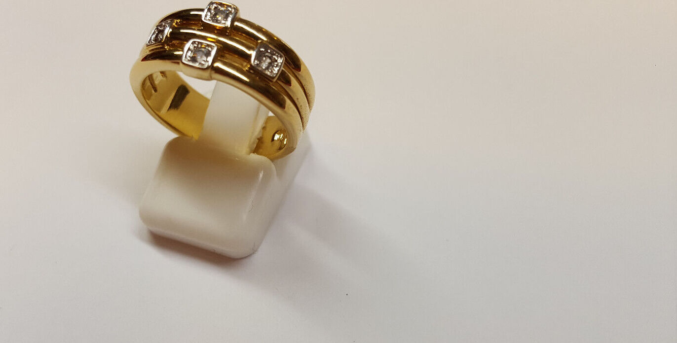 Pierre Lang Ring Mit Wei En Steinen Gr E Modeschmuck Pl Vergoldet