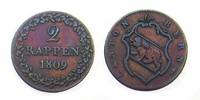Schweiz 2 Rappen Schweiz, Bern 2 Rappen 1809