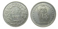 Schewiz 2 Franken Schweiz Eidgenossenschaft 2 Franken 1936