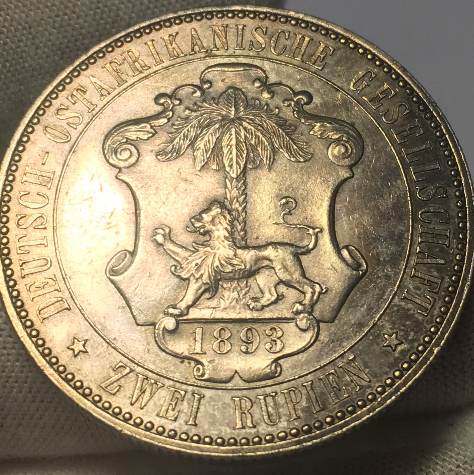 Deutsch Ostafrika German East Africa Rupien Wilhelm Ii Silver