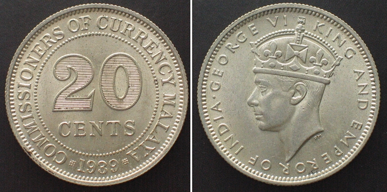 Malaya Cents George Vi Silver Bu Ma Shops