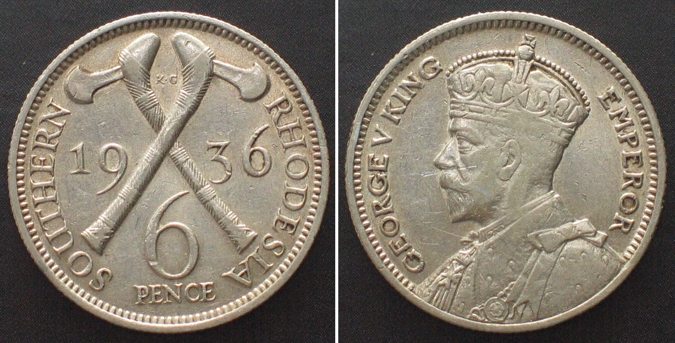 S Drhodesien Southern Rhodesia Pence George V Silver Xf Ef Ma