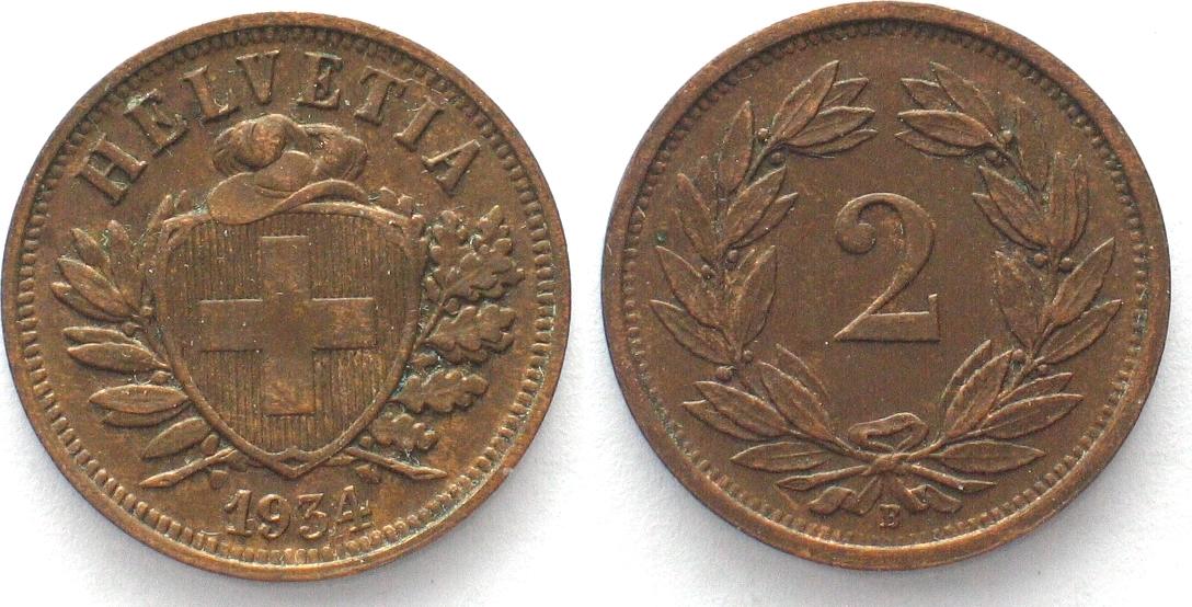 Schweiz Switzerland Rappen Bronze Scarce Year Xf Ef Ma Shops