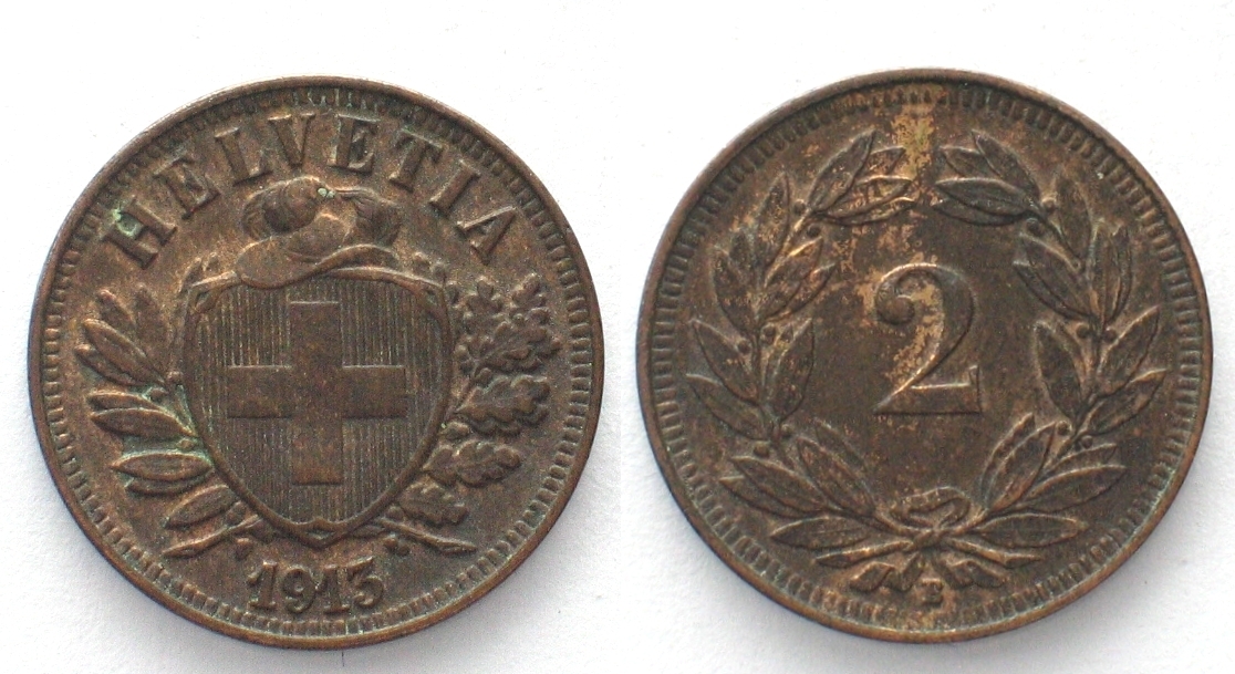 Schweiz Switzerland Rappen Bronze Unc Ma Shops