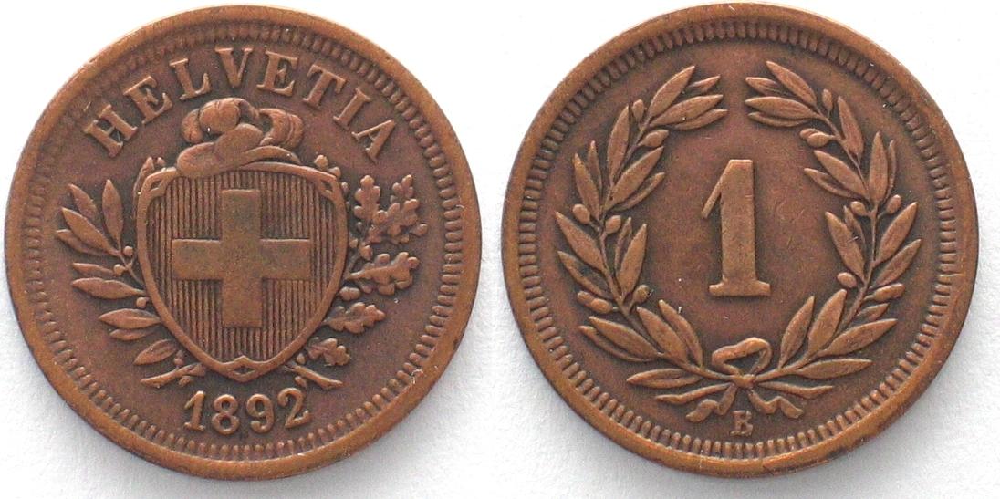 Schweiz Switzerland Rappen Bronze Vf Xf Vf Ef Ma Shops