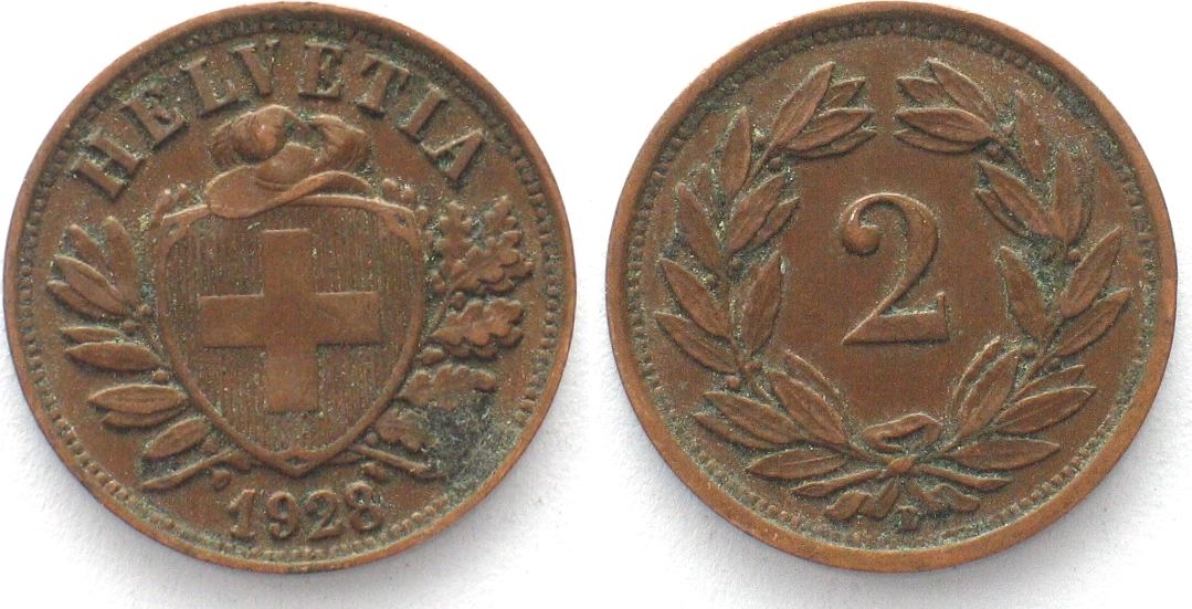 Schweiz Switzerland Rappen Bronze Vf Xf Scarce Vf Ef Ma Shops