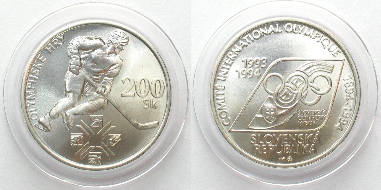 Slowakei Slovakia Korun Olympics Ice Hockey Silver Bu Ma Shops