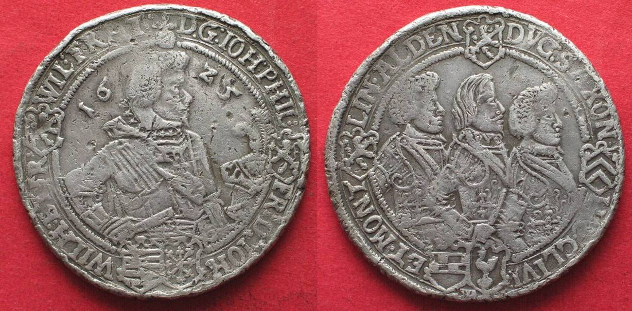 Sachsen Altenburg Saxe Altenburg Thaler Four Brothers Silver