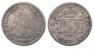 Mexiko MEXICO 1/2 Real 1781 FF Mo-Mexico City CARLOS III silver aVF # 57176