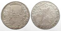 Schweiz - Zürich Siwss ZURICH 1/2 Thaler 1761 CITY VIEW silver VF-XF! # 62319