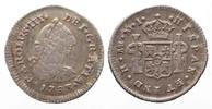 Peru PERU 1/2 Real 1783 MI LIMA CARLOS III silver XF! # 63696