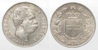Italien ITALY 1 Lire 1887 M UMBERTO I silver XF! # 77848