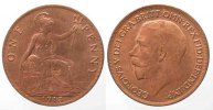 England GREAT BRITAIN Penny 1913 GEORGE V bronze UNC!!! # 77904