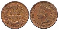 Vereinigte Staaten von Amerika US 1892 INDIAN HEAD CENT bronze aUNC!!! # 77944