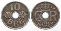 Färöer-Inseln FAEROE ISLANDS 10 Ore 1941 CHRISTIAN X Cu-Ni # 79935