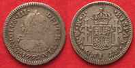 Mexiko MEXICO 1/2 Real 1772 FM FERNANDO VII silver VF+! # 83135