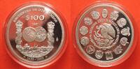 Mexiko MEXIKO 100 Pesos 1991 America's Discovery IBERO-AMERICA silver Proof # 88541