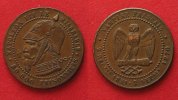 Frankreich SATYRIC - NAPOLEON III 80000 PRISONERS 1870 SEDAN brass 25mm VF # 90573
