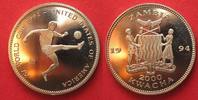 Sambia ZAMBIA - PATTERN 2000 Kwacha 1994 WORLD CUP SOCCER Cu-Ni Proof # 90586