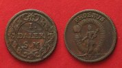 Schweden SWEDEN Emergency Daler 1718 PHOEBVS copper VF # 90594