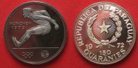 Paraguay PARAGUAY 150 Guaranies 1972 BROAD JUMPER MUNICH 1972 silver RARE!!! # 90635