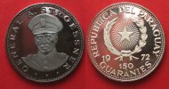Paraguay PARAGUAY 150 Guaranies 1972 GENERAL A. STROESSNER silver Proof RARE!!! # 90641