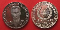 Paraguay PARAGUAY 150 Guaranies 1973 MARISCAL JOSE F. ESTIGARRIBA silver RARE!!! # 90642