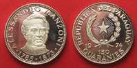Paraguay PARAGUAY 150 Guaranies 1974 ALESSANDRO MANZONI silver RARE!!! # 90649