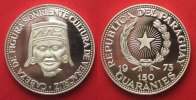 Paraguay PARAGUAY 150 Guaranies 1973 VERACRUZ CULTURE SCULPTURE silver RARE!!! # 90654