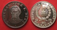 Paraguay PARAGUAY 150 Guaranies 1973 GENERAL JOSE E. DIAZ silver RARE!!! # 90666