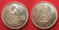 Malediven MALDIVE ISLANDS 100 Rufiyaa 1979 F.A.O. WOMAN MAKING MATS silver UNC # 90720