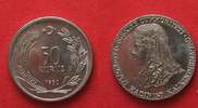 Türkei TURKEY 50 Kurus 1980 F.A.O. Female head UNC!!! # 90781