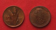 Türkei TURKEY 10 Kurus 1980 F.A.O. Female head bronze UNC!!! # 90784