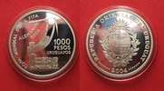 Uruguay URUGUAY 1000 Pesos 2004 FOOTBALL WORLD CUP silver Proof # 90880