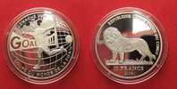 Kongo - Kinshasa CONGO 10 Francs 2004 FOOTBALL WORLD CUP in GERMANY silver 31.1g Proof # 90886