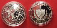 Kuba CUBA 10 Pesos 2003 FOOTBALL WORLD CUP pure silver 1 oz Proof # 90887
