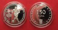 Kroatien CROATIA 150 Kuna 2006 FOOTBALL WORLD CUP silver 24g Proof # 90889