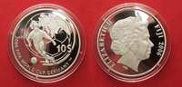 Fidschi FIJI 10 Dollars 2006 FOOTBALL WORLD CUP silver Proof # 90890
