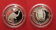 Kuba CUBA 5 Pesos 1993 Apatosaurus PREHISTORIC ANIMALS silver Proof # 90893