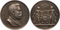 Magdeburg-Personenmedaillen Ag-Medaille Gruson, Hermann 1821-1895, Industrieller.
