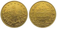 Türkei 100 Gold Abdul Hamid II. (AH 1293-1327) 1876-1909.