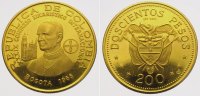 Kolumbien 200 Pesos Gold Republik seit 1886.