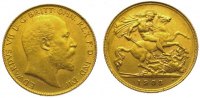 Großbritannien 1/2 Sovereign Gold Edward VII. 1901-1910.